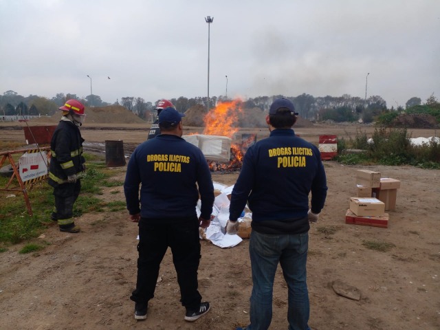 En Tandil quemaron 340 kilos de marihuana